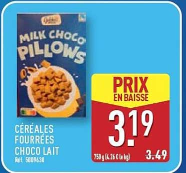 CÉRÉALES FOURRÉES CHOCO LAIT