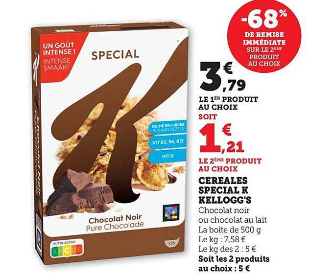 Céréales Special K Kellogg's Chocolat Noir