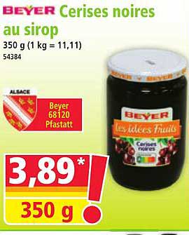 Cerises noires au sirop