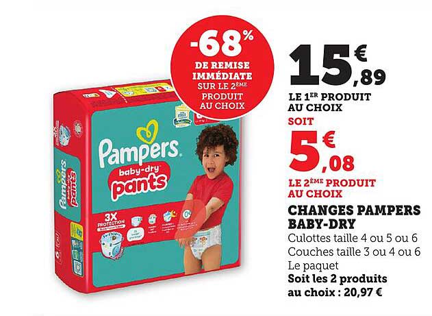 CHANGES PAMPERS BABY-DRY