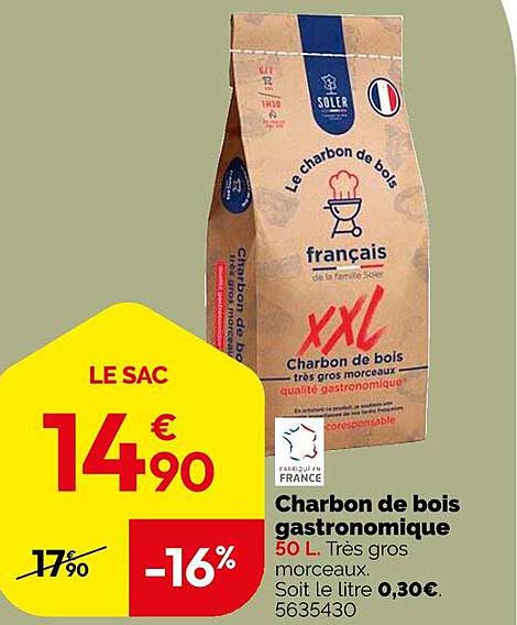 Charbon de bois gastronomique