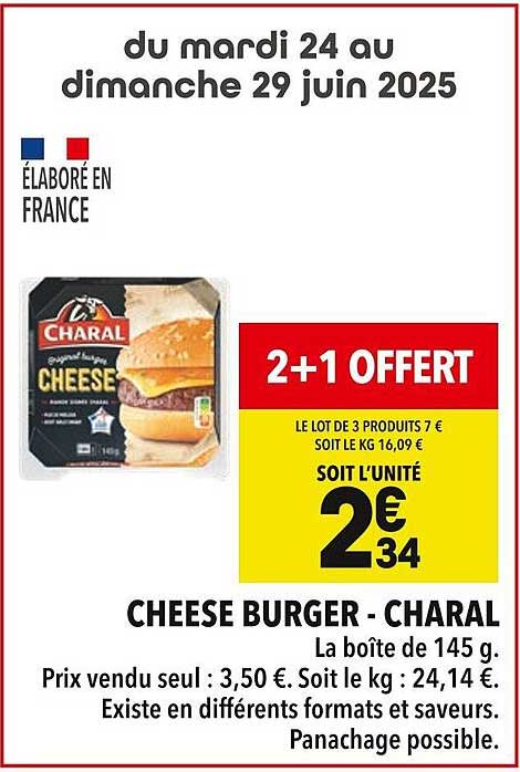 CHEESE BURGER - CHARAL