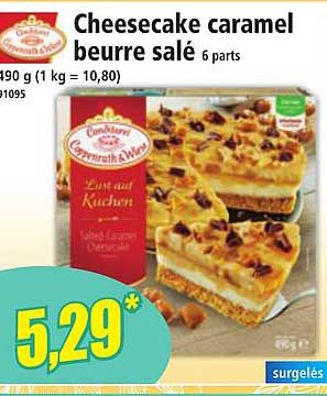Cheesecake caramel beurre salé 6 parts