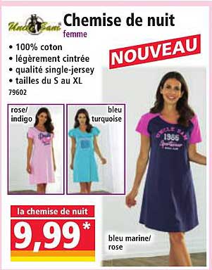 Chemise de nuit femme