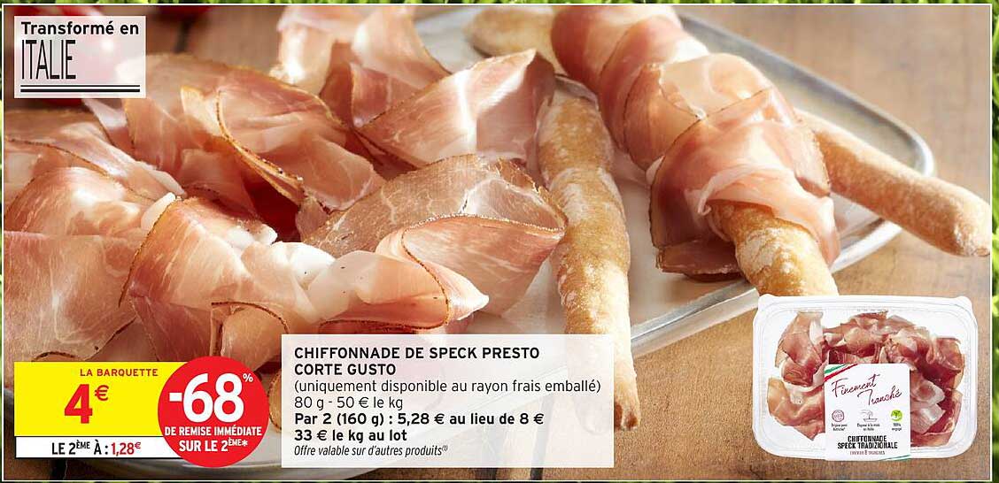 CHIFFONNADE DE SPECK PRESTO CORTE GUSTO