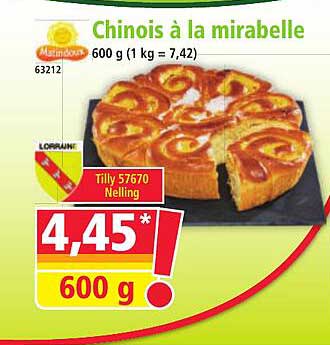 Chinois à la mirabelle