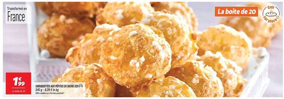 Chouquettes aux pépites de sucre x20