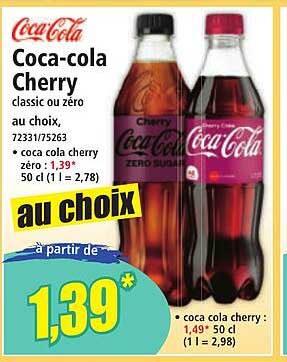Coca-cola Cherry classic ou zéro au choix