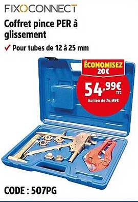 Coffret pince PER à glissement