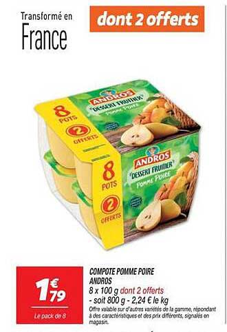 COMPOTE POMME POIRE ANDROS