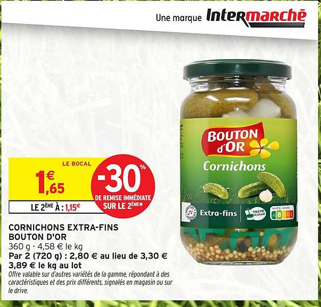 CORNICHONS EXTRA-FINS BOUTON D'OR