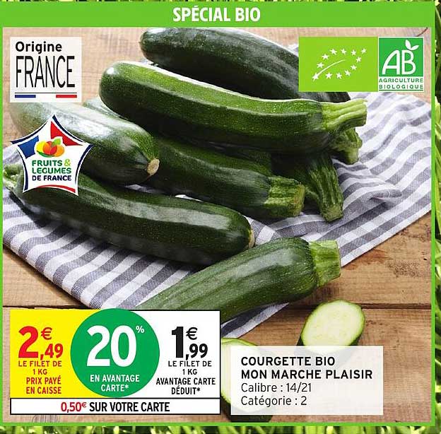 COURGETTE BIO MON MARCHE PLAISIR