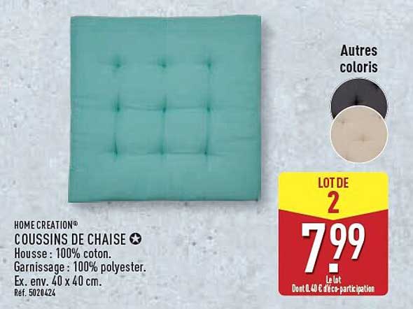 COUSSINS DE CHAISE