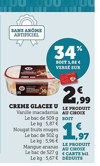 CRÈME GLACÉE U - Vanille macadamia