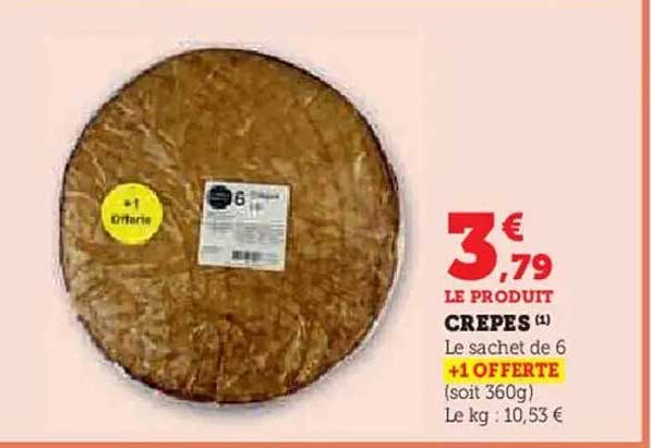 CREPES (1) - Le sachet de 6 +1 OFFERTE