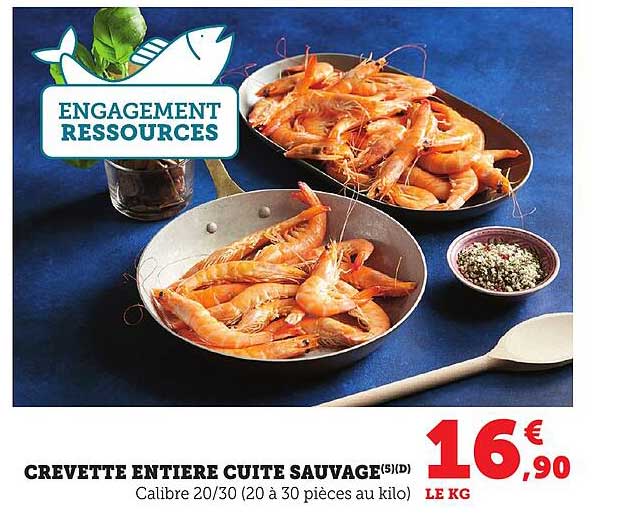 CREVETTE ENTIÈRE CUITE SAUVAGE(S)(D)
