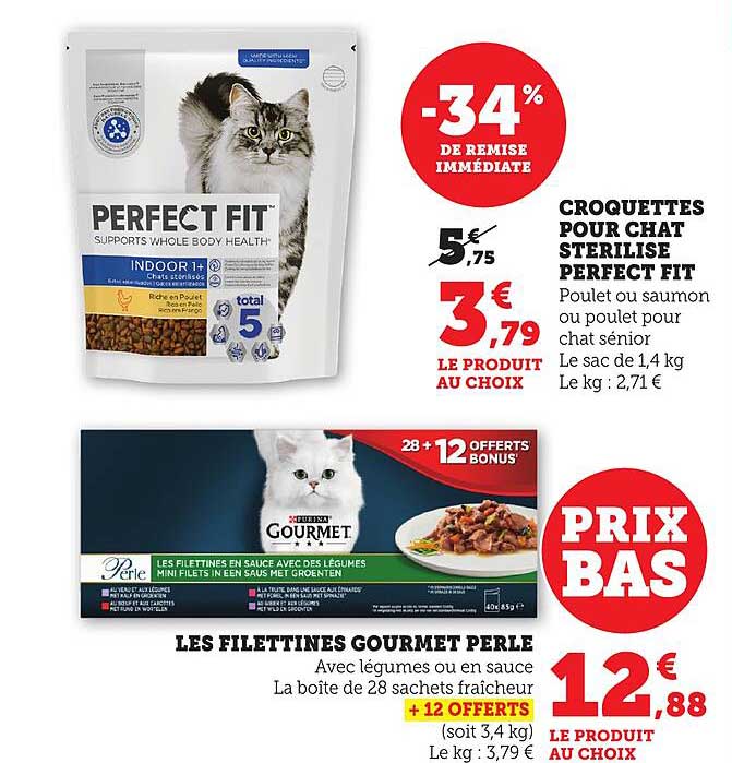 Croquettes pour chat stérilisées Perfect Fit