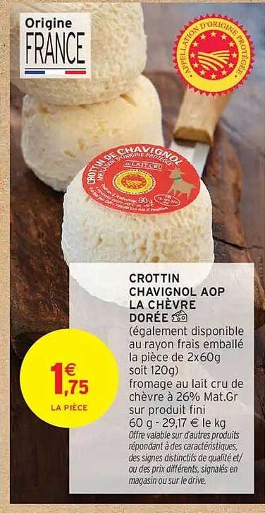 CROTTIN CHAVIGNOL AOP LA CHÈVRE DORÉE