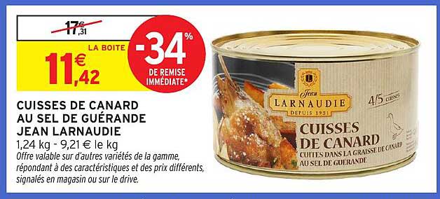 CUISSES DE CANARD AU SEL DE GUÉRANDE JEAN LARNAUDIE
