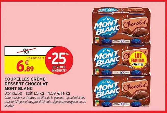 CUPPELLES CRÈME DESSERT CHOCOLAT MONT BLANC