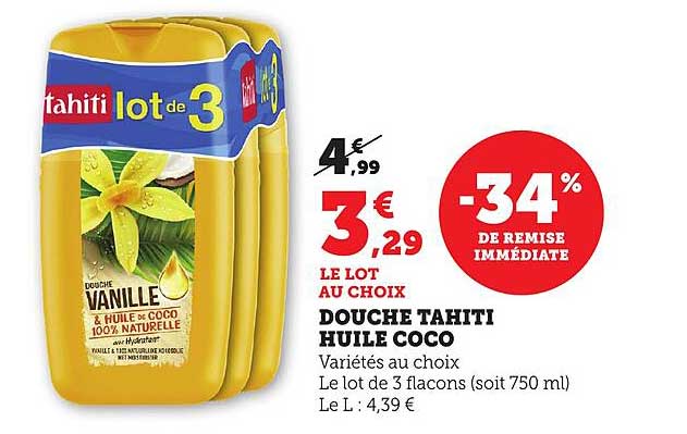 DOUCHE TAHITI HUILE COCO