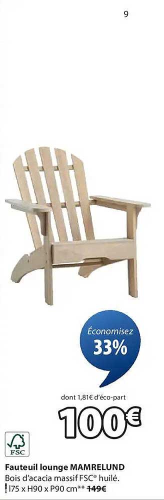Fauteuil lounge MAMRELUND
