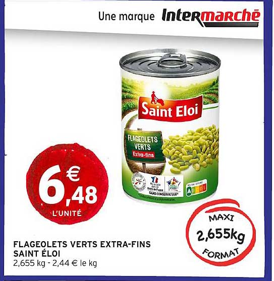 FLAGEOLETS VERTS EXTRA-FINS SAINT ÉLOI