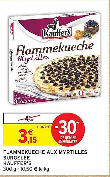 FLAMMEKUECHE AUX MYRTILLES SURGELÉE