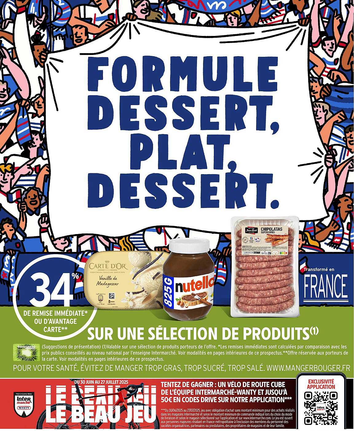 FORMULE DESSERT, PLAT, DESSERT.