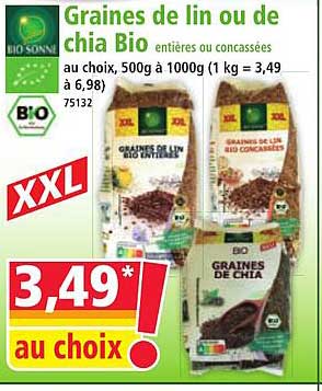 Graînes de lin ou de chia Bio