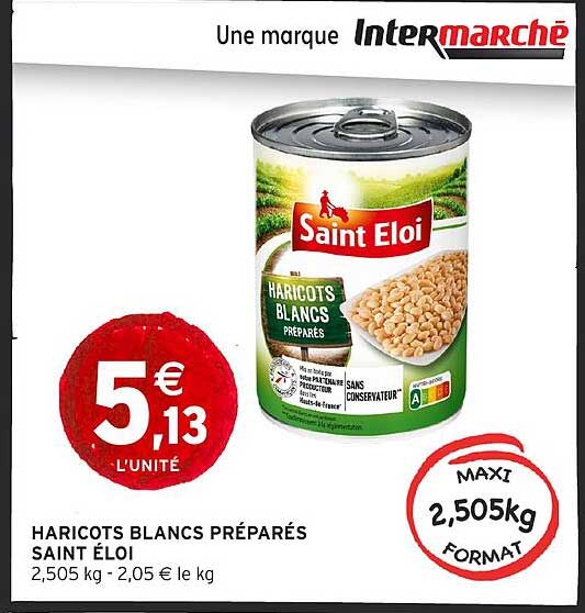 HARICOTS BLANCS PRÉPARÉS SAINT ÉLOI
