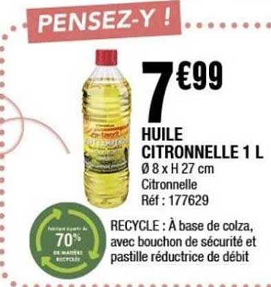 HUILE CITRONNELLE 1 L