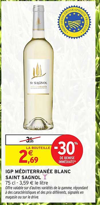 IGP MÉDITERRANÉE BLANC SAINT SAGNOL