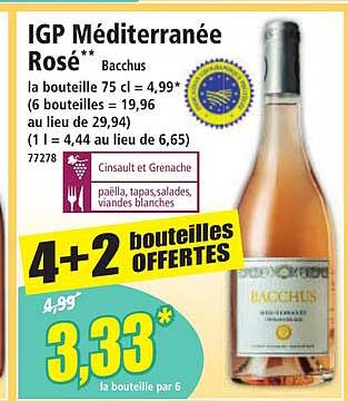 IGP Méditerranée Rosé Bacchus