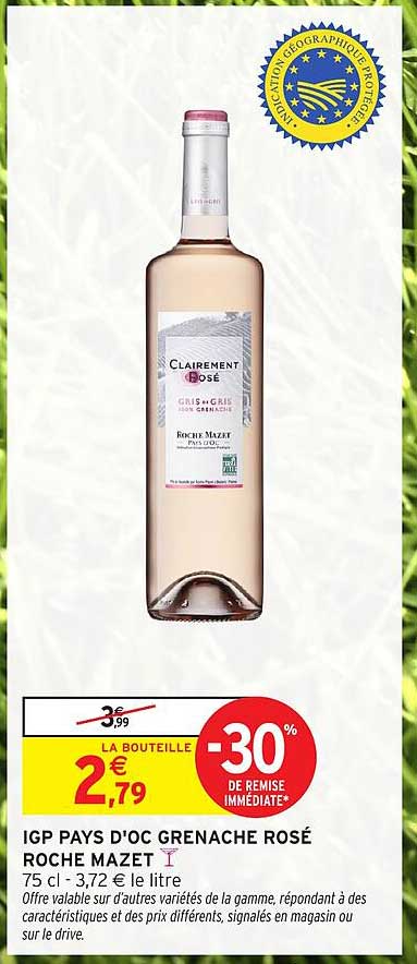 IGP PAYS D'OC GRENACHE ROSÉ ROCHE MAZET