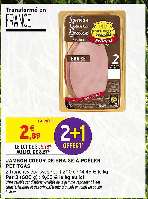 Jambon Coeur de Braise à Poêler