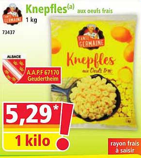Knepfles aux œufs frais 1 kg