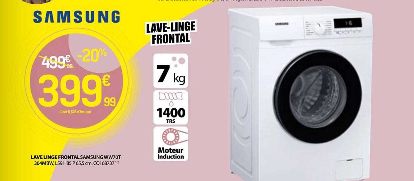 LAVE LINGE FRONTAL SAMSUNG WW70T-304MBW