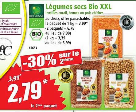 Légumes secs Bio XXL
