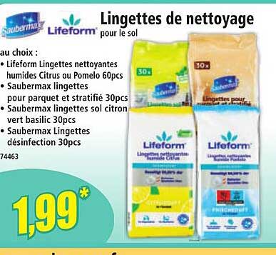 Lingettes de nettoyage pour le sol