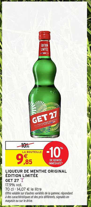 LIQUEUR DE MENTHE ORIGINAL ÉDITION LIMITÉE GET 27