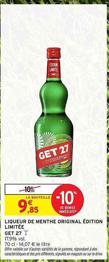 LIQUEUR DE MENTHE ORIGINAL ÉDITION LIMITÉE GET 27