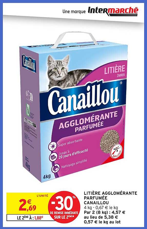 LITIÈRE AGGLOMÉRANTE PARFUMÉE CANAILLOU