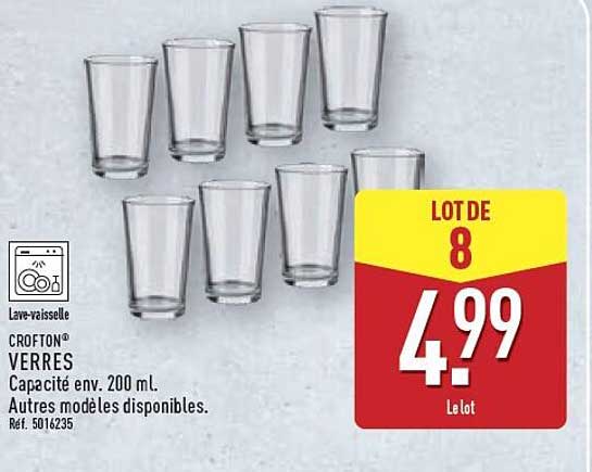 LOT DE 8 VERRES