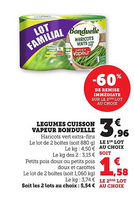 LOT FAMILIAL -60% DE REMISE IMMÉDIATE SUR LE 2ÈME LOT AU CHOIX