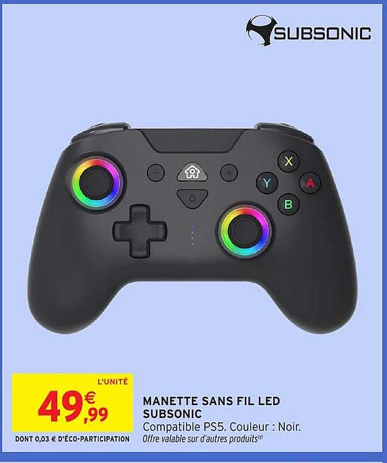 MANETTE SANS FIL LED SUBSONIC