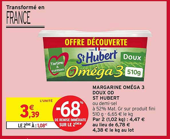 MARGARINE OMÉGA 3 DOUX OD ST HUBERT