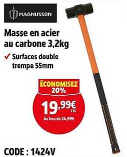 Masse en acier au carbone 3,2kg