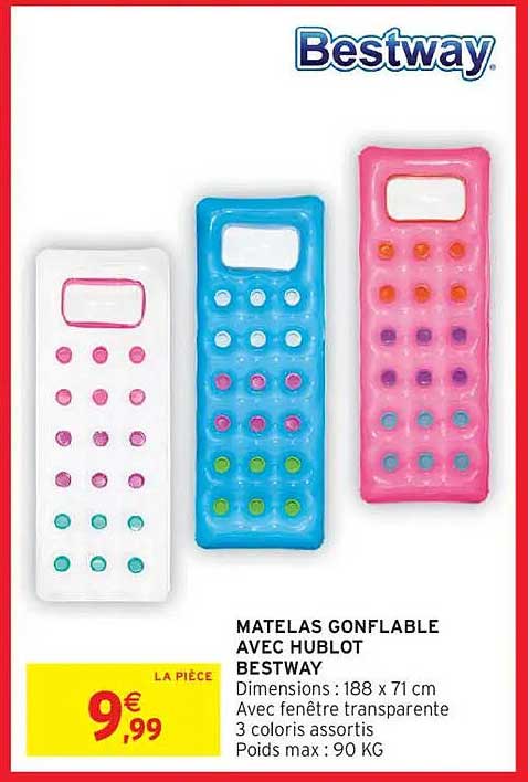 MATELAS GONFLABLE AVEC HUBLLOT BESTWAY