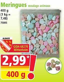 Meringues moulage animaux